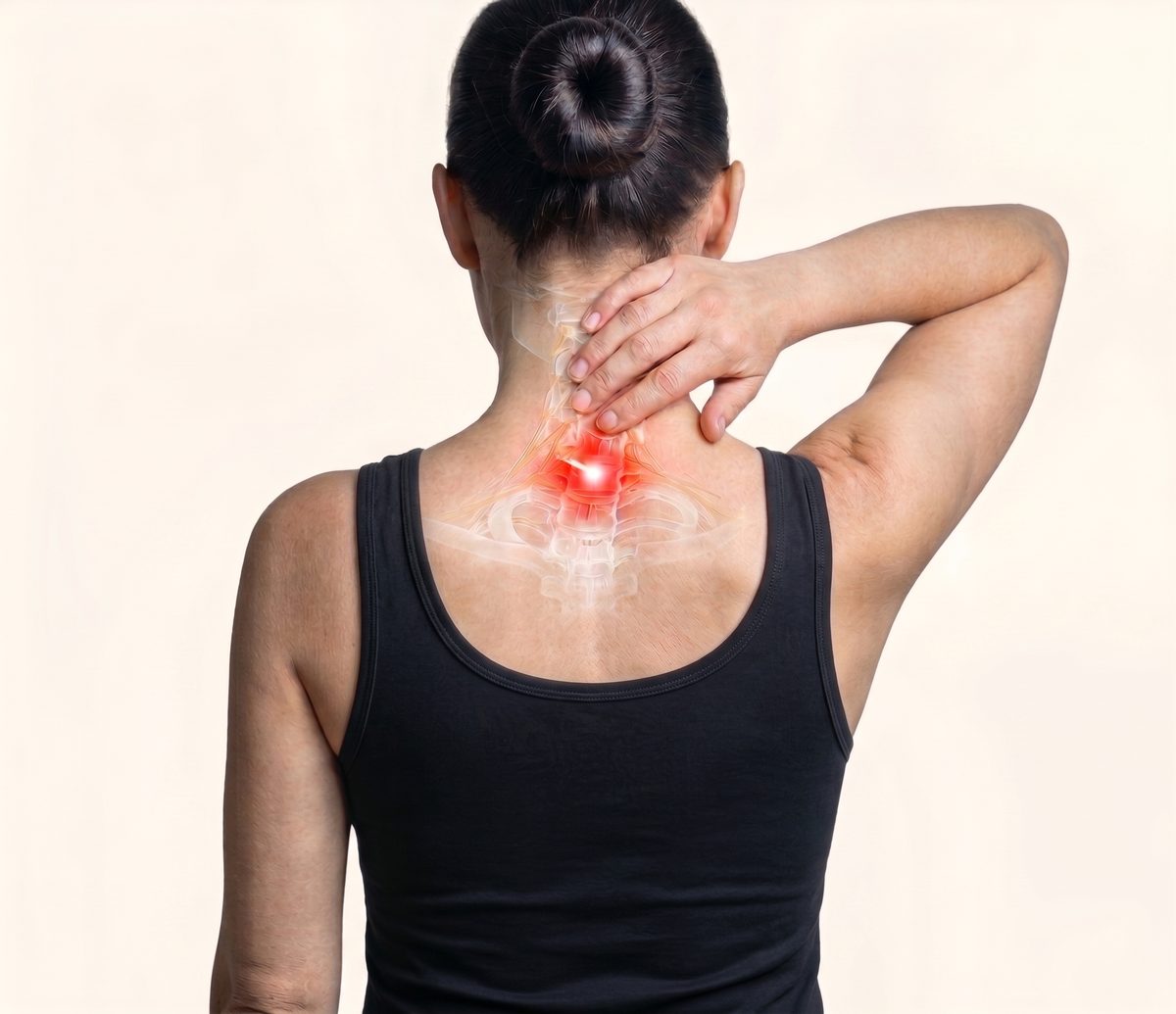 Tensión de cuello por mala postura (cervicalgia)